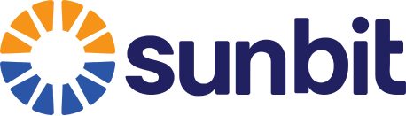 Sunbit logo featuring orange and blue circular design with company name.